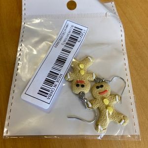 Gingerbread man earrings